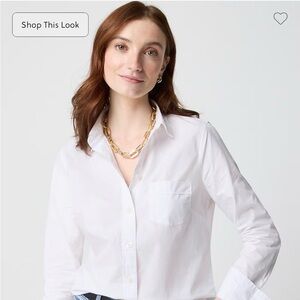 LIKE NEW JCrew Factory Classic White Women's Shirt